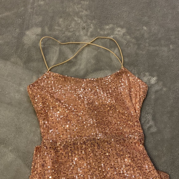 Hello Molly Rose Gold Maxi Dress - Picture 3 of 5